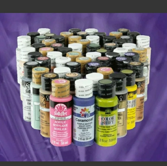 95-Piece Art Set: Includes Craft Paint, Canvas Panels, and Brushes - Picture 3 of 6